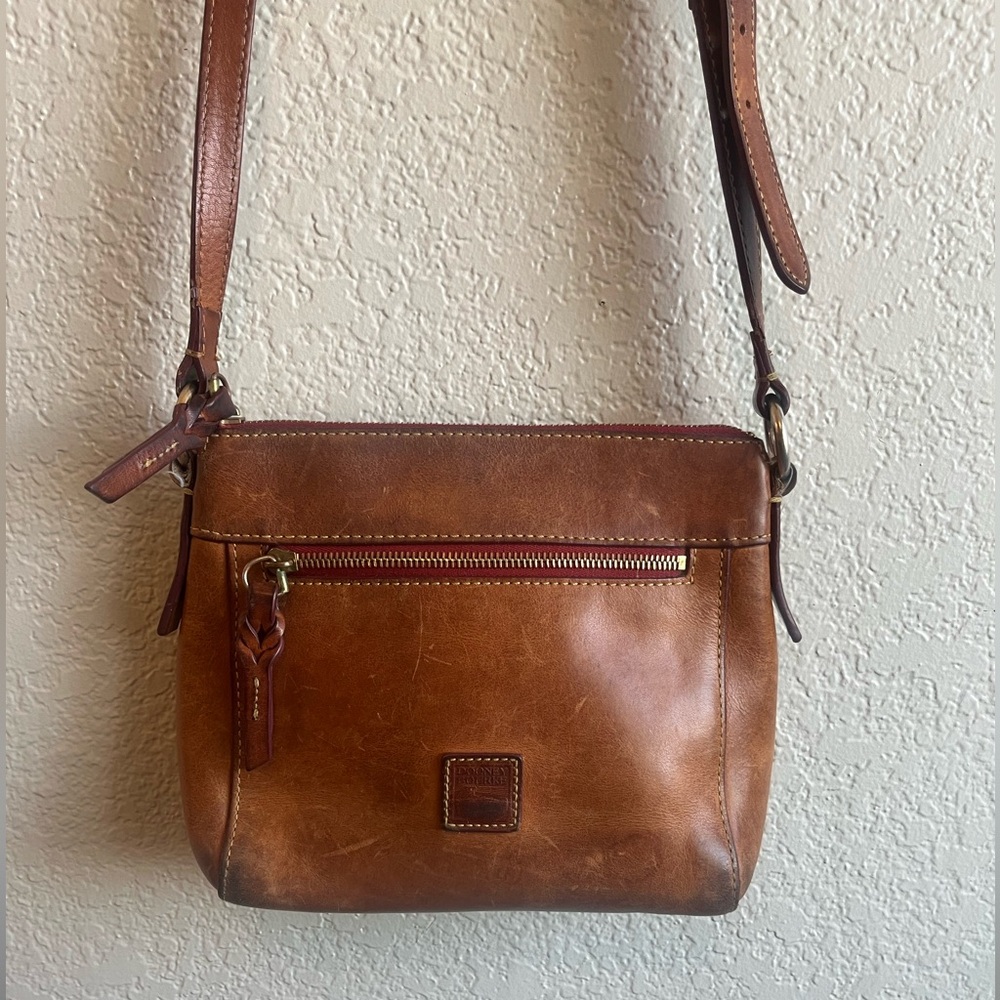 Dooney & Bourke Classic Brown Leather Crossbody Bag